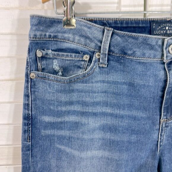 Lucky Brand Jeans Size 12 12/31 Lolita Skinny Stretch Raw Hem Ankle - Picture 4 of 14